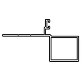 JAMB ADAPTOR LONG 5.4 METRE CLEAR ANODISED