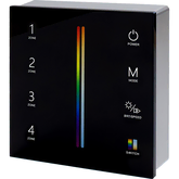 MODAR T25 LED TOUCH PANEL MULTICOLOUR RGBW+WARM WHT BLACK 4 ZONE