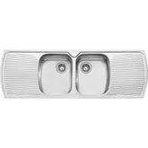 SINK MONET-MO753 STAINLESS STEEL DOUBLE BWL 1T/H 1500X500