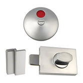 STANDARD LOCK & INDICATOR SET BOLT THROUGH FIXING SATIN CHROME