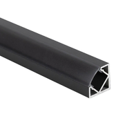 Modar AP1919 LED Corner Profile 19mm x 19mm x 3m Black w/ Black Cover