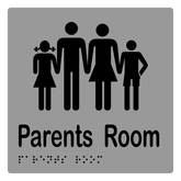 SIGNAGE PARENT ROOM BRAILLE STAINLESS STEEL