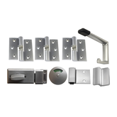 FINISTA PARTITION DOOR PACK LH BASIC SCREW ON HOLD OPEN SATIN CHROME