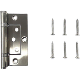 KNIGHT ST9 FAST FIX HINGE 304 SSS INC SCREW TIMBER FIX 100X70X2.5MM
