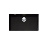 OLIVERI SANTORINI BLACK SINGLE MEGA BOWL UNDERMOUNT SINK & OF NTH