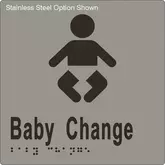 SIGNAGE BABY CHANGE STAINLESS STEEL 150X150MM BRAILLE
