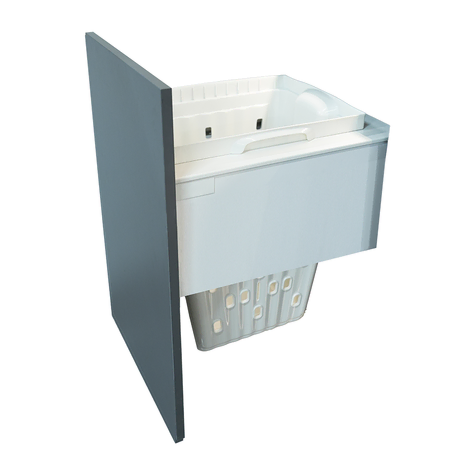 Finista Edge Laundry Hamper & Drawer Kit 450CW 500NL 1x 58L White