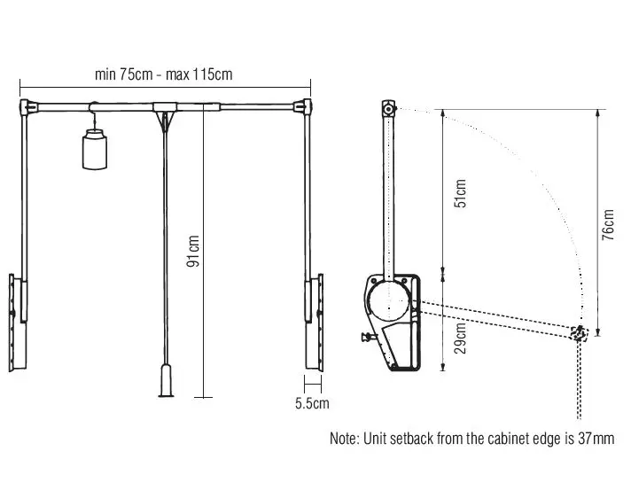 Wardrobe Superlift Flexi - 20