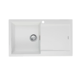 OLIVERI SANTORINI WHITE SINGLE BOWL SINK W/ DRAINER & OF LHB 1TH