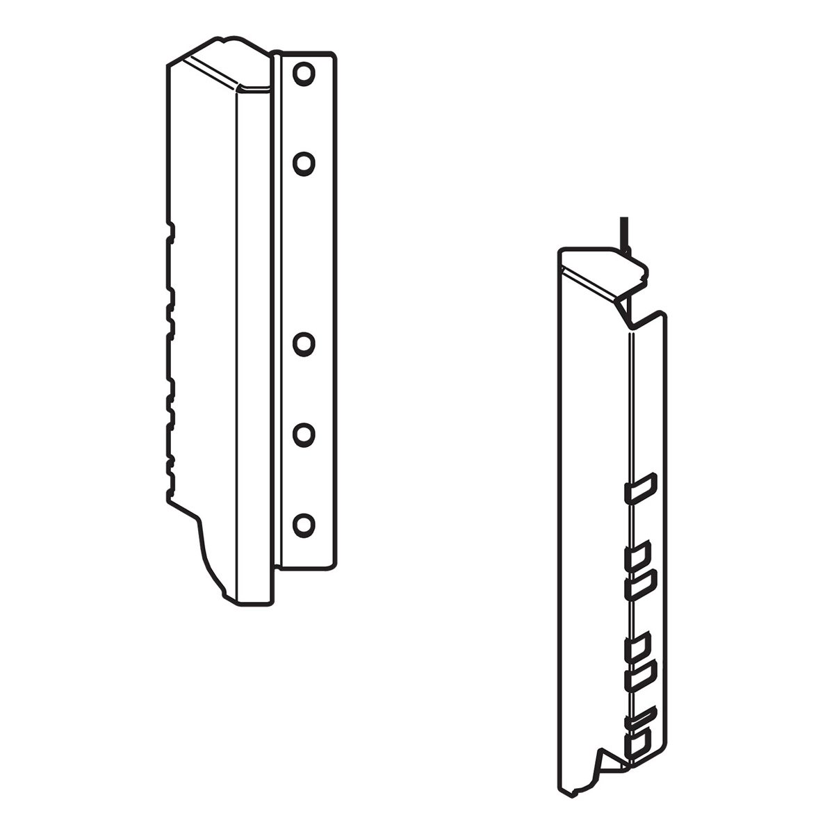 Blum TANDEMBOX antaro Corner Drawer Back Bracket D Height Pair Silk White