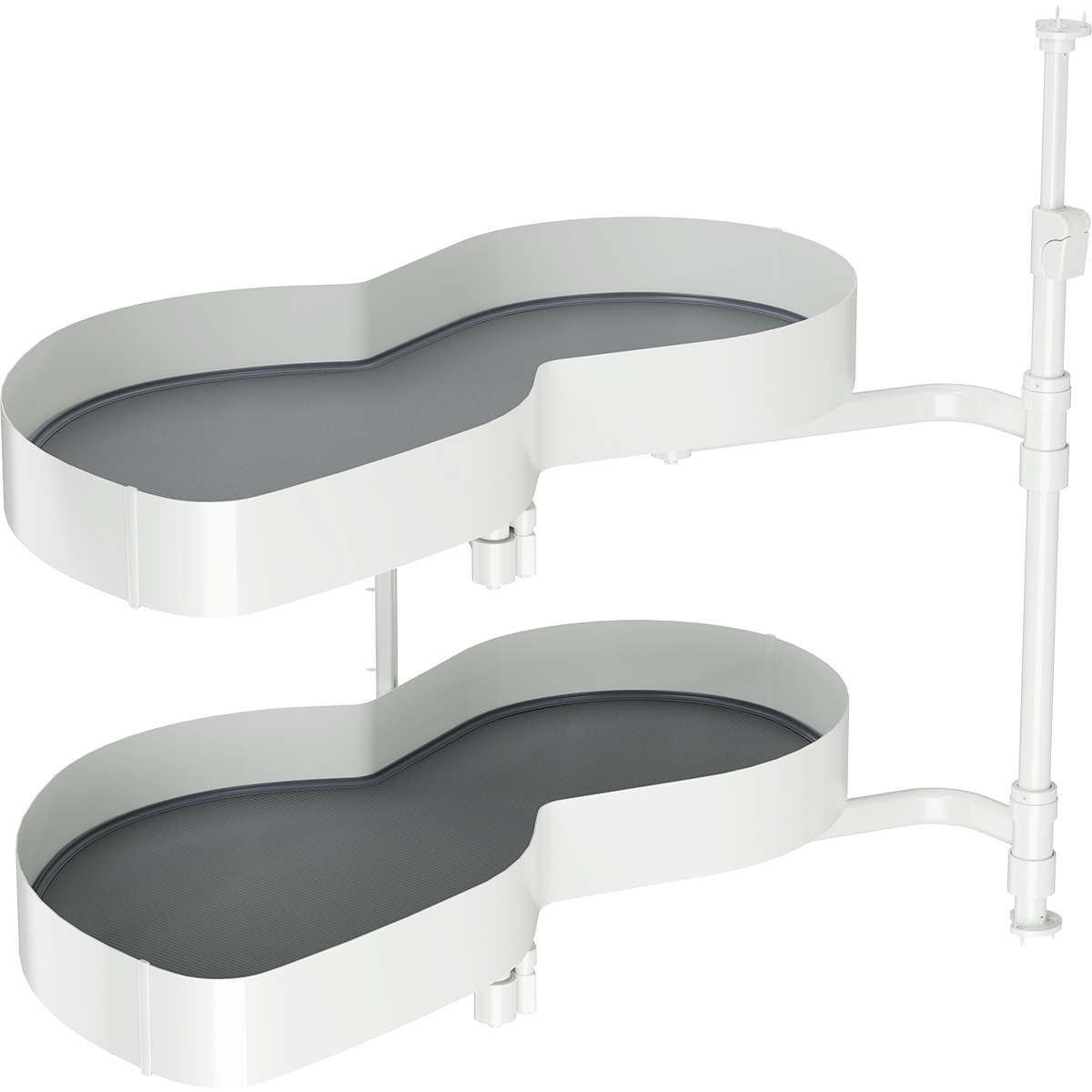 Modar Corner Swing Tray 800CW Left Opening White