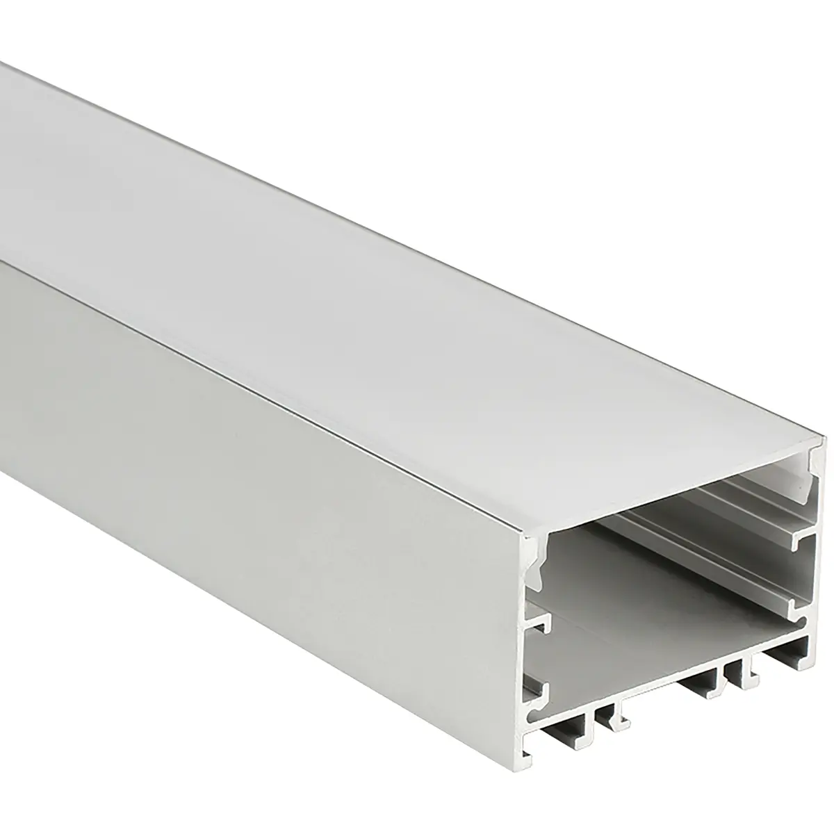 ALLEGRA LED ALUMINIUM PROFILE SURFACE MNT SILVER FROST CVR 50X32MM 2M