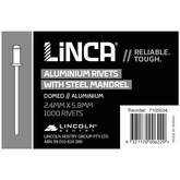 Linca Aluminium/Steel Rivets Dome Head 2.4 x 5.8mm - Box of 1,000