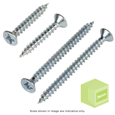 UNI CHIPBOARD SCREW CSK 4 IN 1 ZINC 16MM X 4.0MM BOX OF 1000