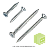 UNI CHIPBOARD SCREW CSK PHILLIPS ZINC 50MM X 4.0MM BOX OF 1000