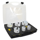 ALPHA TCT 8 PIECE HOLESAW KIT WITH ARBOUR & PILOT DRILL 35/38/54/60/68/80MM