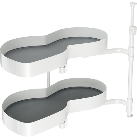 Modar Corner Swing Tray 800CW Left Opening White