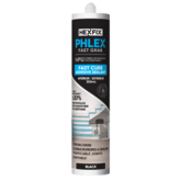 HEXFIX PHLEX FASTGRAB HYBRID POLYURETHANE ADHESIVE SEALANT 300ML BLACK