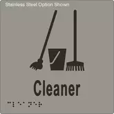 SIGNAGE CLEANER STAINLESS STEEL 150X150MM BRAILLE