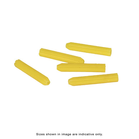 STAR PLUG NYLON YELLOW D=4MM L=25MM PACK OF 100