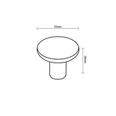 Modar Vera Knob 30mm Brushed Brass