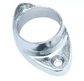 END FLANGE FOR ROUND TUBE CHROME PLATED OVAL FLANGE 25MM