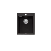 OLIVERI SANTORINI BLACK SINGLE STD BOWL TOPMOUNT SINK & OF 1TH