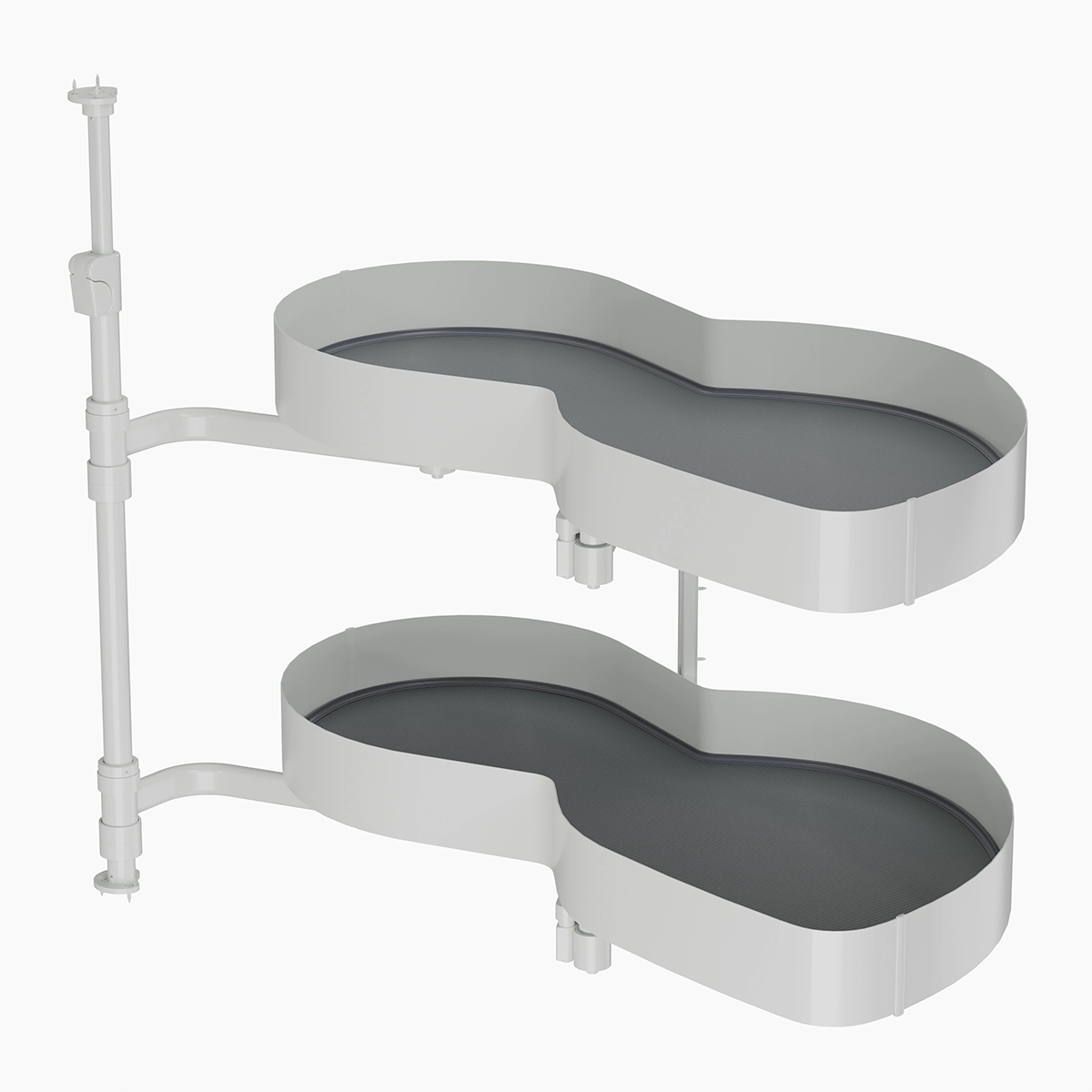 Modar Corner Swing Tray 900CW Right Opening White