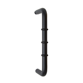 D-PULL HANDLE WITH RUBBER STOPPER (BLACK)