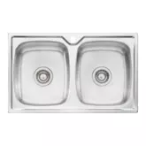 ENDEAVOUR SINK EE64 1TH DOUBLE BOWL TOPMOUNT 1TH STAINLESS STEEL
