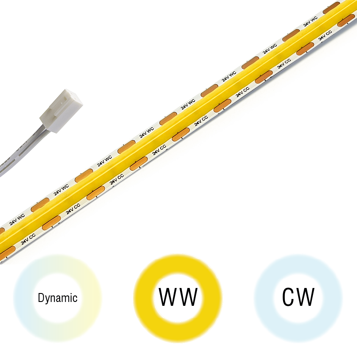 Hera 2P Dynamic COB Tape 15m 15W/m 24V
