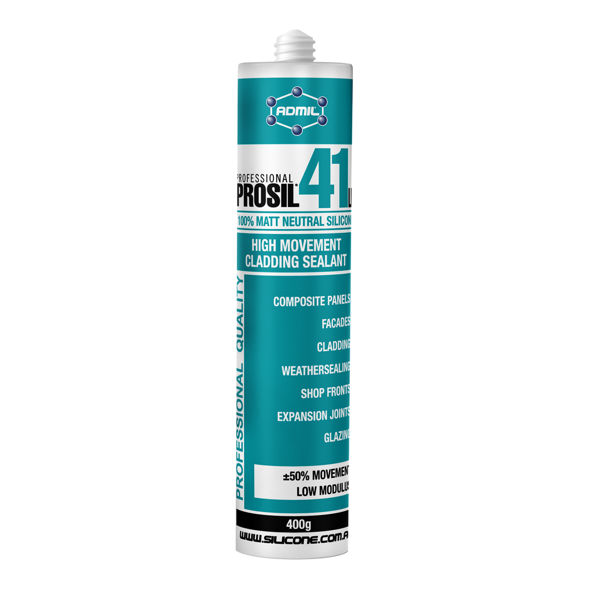 Admil Prosil 41LM Silicone Cartridge 300ml Matte Black