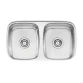 SINK ENDEAVOUR EE63U DOUBLE BWL UNDERMOUNT STAINLESS STEEL 750 X 455MM