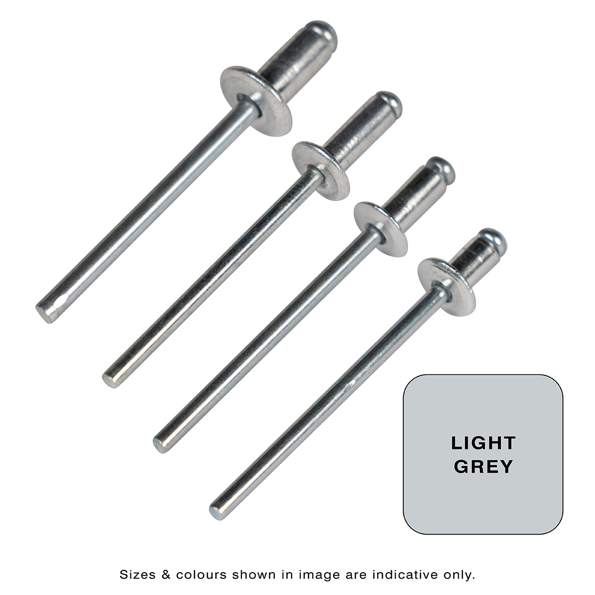 thumbnail image 2 of 100 Pack 5/32" X 1/4" Aluminum Dome Head Blind Pop Rivets - 5-4 Size, Open End 2 of 5
