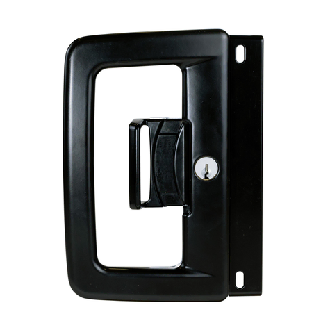 Lockwood LW9 Lock 5 Pin Double Cylinder w/ Internal/External D Handles Black