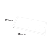 BRITON PARALLEL ARM DROP PLATE FOR 1130 SERIES DOOR CLOSERS SILVER