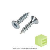 UNI CHIPBOARD SCREW CSK SQUARE DRIVE ZINC 16MM X 3.5MM BOX OF 1000