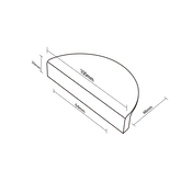 Modar Circulo Handle 100 x 49mm Brushed Brass