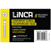 Confirmat Screws Pozi 7mm x 50mm Zinc - Box of 1,000