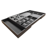 FINISTA JEWELLERY TRAY INSERT TAUPE LEATHER 473MM x 600-1000MM
