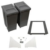 FINISTA UNI-BIN 500CW GREY MULTI FIT INCL 2 X 29L BINS & LIDS
