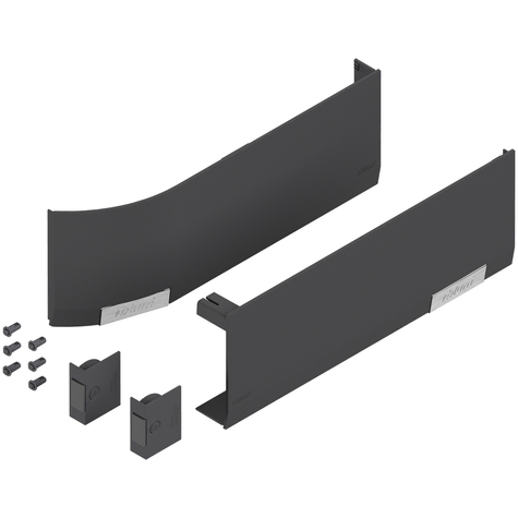 Blum AVENTOS HF/HL/HS top SERVO-DRIVE Cover Cap Set Dark Grey