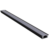 MODAR LED PROFILE 2507 RECESSED 23.7X8.2MM BLACK CLEAR COVER 2 METRE