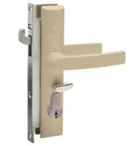 LOCK 8654 SECURITY SCREEN DOOR HINGED STANDARD STRIKE STONE BEIGE