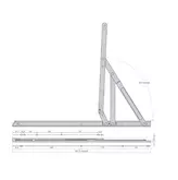 STAY FRICTION 4 BAR AWNING HEAVY DUTY BRISTOL PLUS STAINLESS STEEL 22'