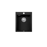 OLIVERI SANTORINI MATTE BLACK SINGLE STD BOWL TOPMOUNT SINK & OF 1TH