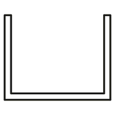 U-CHANNEL 25 X 20MM X 6.3 METRE CLEAR ANODISED