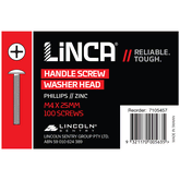 Handle Screws Phillips 4mm x 25mm Zinc - Box of 100