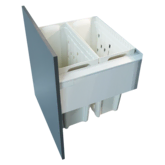 Finista Edge Laundry Hamper & Drawer Kit 600CW 500NL 2x 43L White