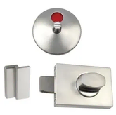 STANDARD LOCK & INDICATOR SET BOLT THROUGH FIXING SATIN CHROME